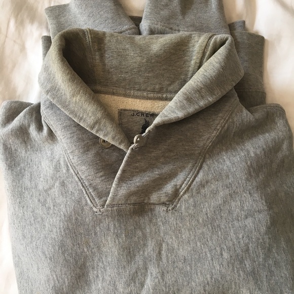 J Crew M Heather Gray Shawl-Collar Sweater - Picture 4 of 5